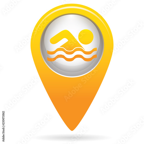 Swimming water sport icon