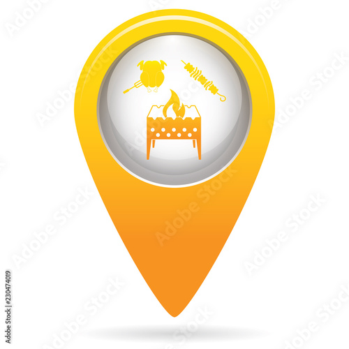 Brazier kebab and chicken icon