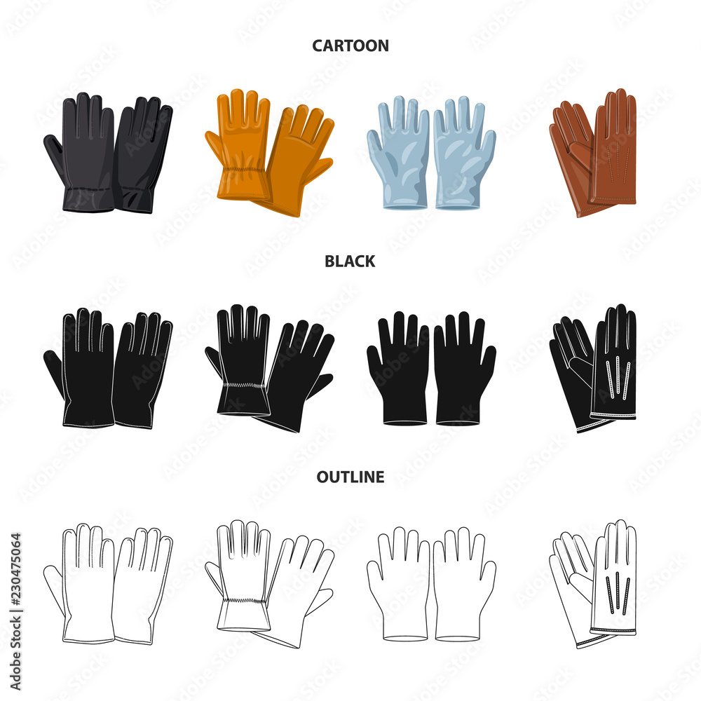 Vector design of glove and winter icon. Set of glove and equipment stock symbol for web. Vector design of glove and winter icon. Set of glove and equipment stock symbol for web.
