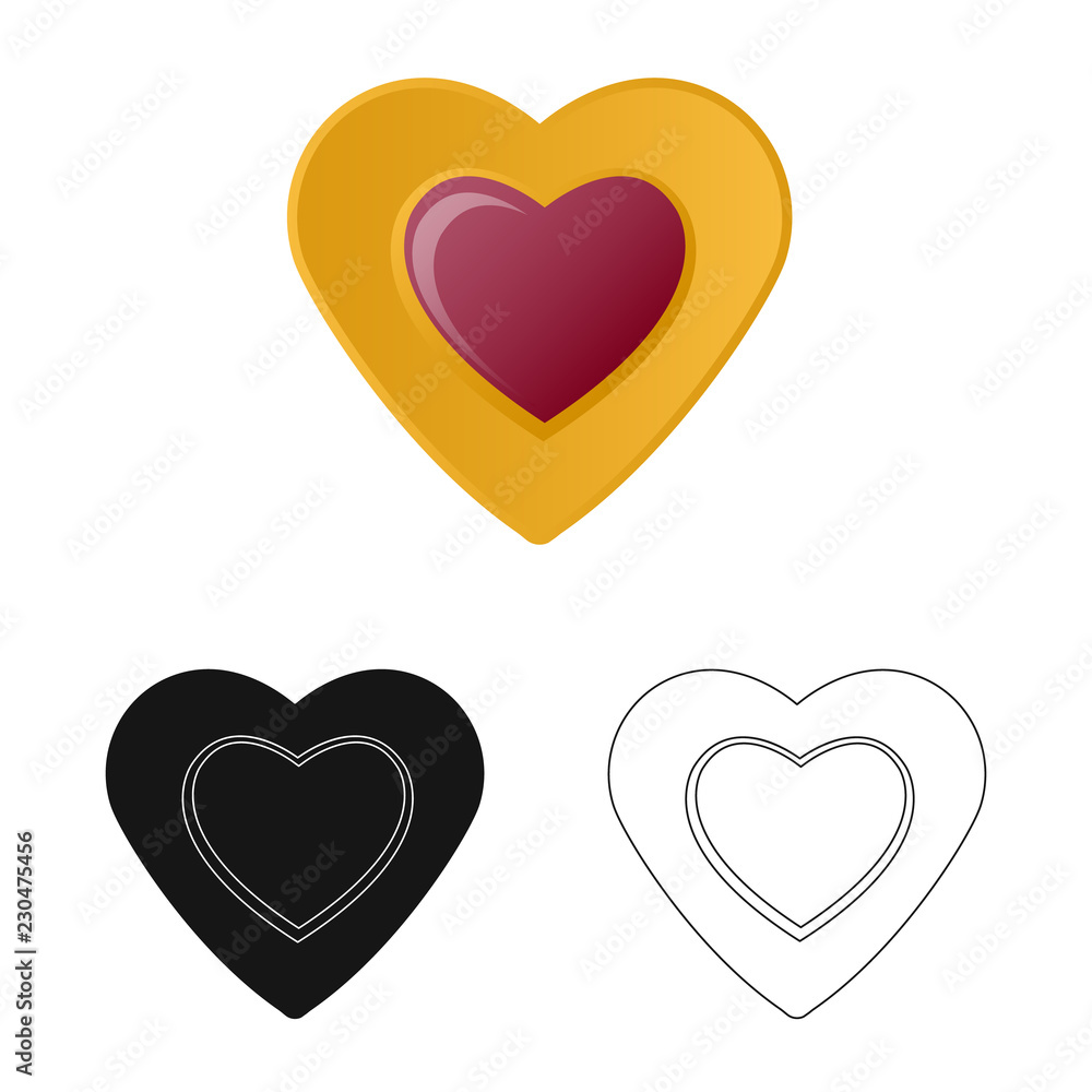 Vector design of biscuit and bake icon. Set of biscuit and chocolate stock symbol for web. Vector design of biscuit and bake icon. Set of biscuit and chocolate stock symbol for web.