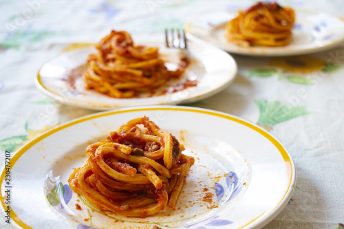 tonnarelli with tomato sauce