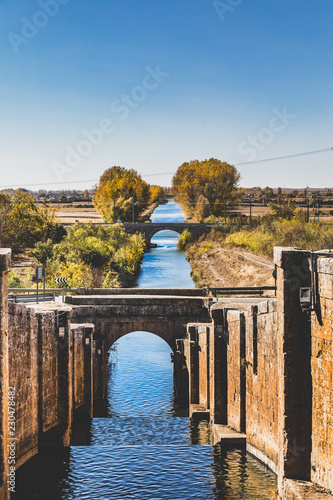 The Canal of Castile. Palencia, Spain.