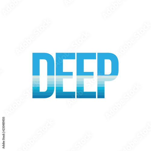 Free Download DEEP word with sea wave logo - GFXLoad