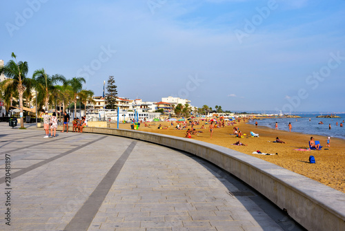 Fototapeta Naklejka Na Ścianę i Meble -  promenade at the marina of Ragusa Sicily Italy