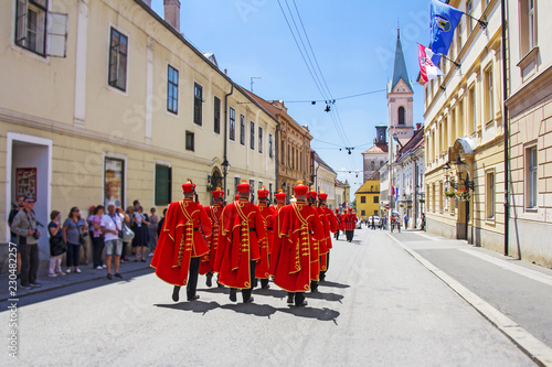 Fotografie Ceremonial Changing of the Guard in Zagreb, Croatia