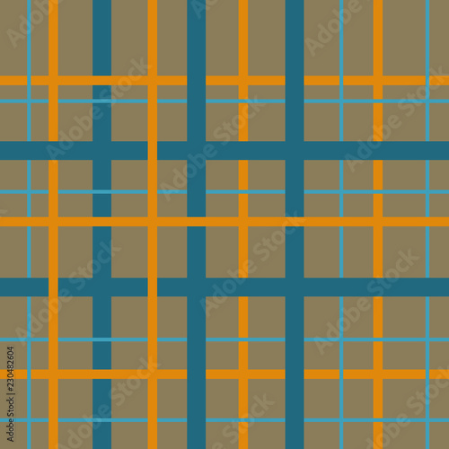 sfondo tartan arancio e blu