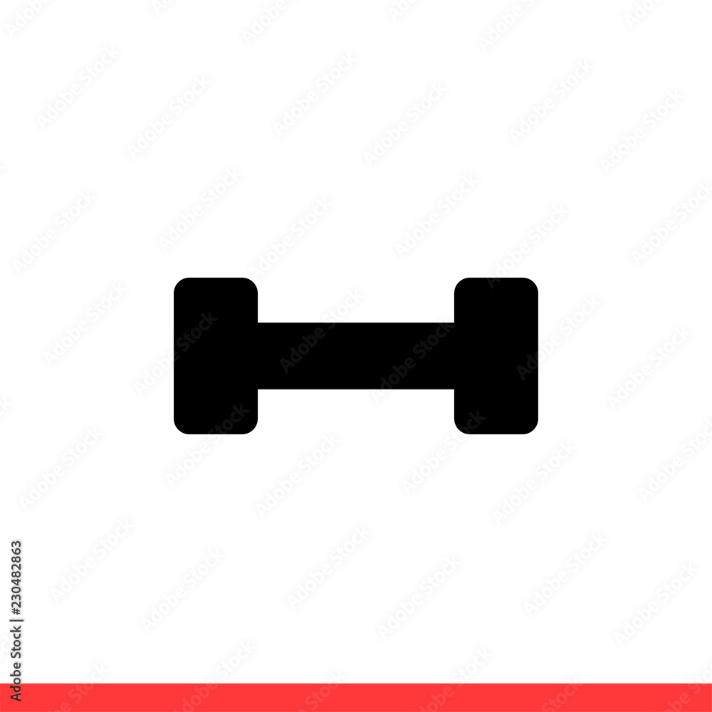 Dumbbell vector icon, Modern flat sign isolated on white background Dumbbell vector icon, Modern flat sign isolated on white background
