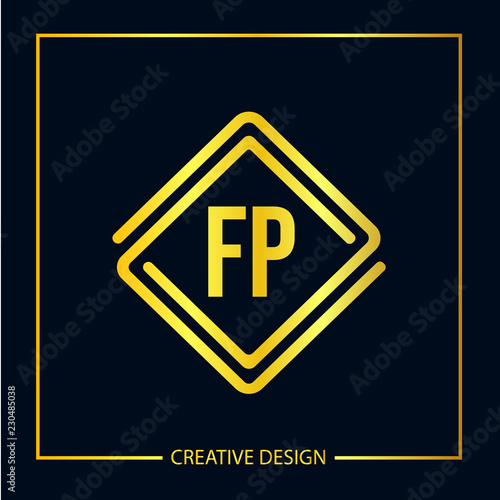 Initial FP Letter Logo Template Design