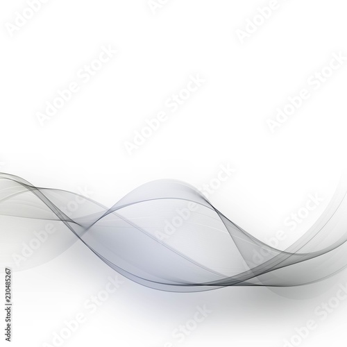 Waves gray and white abstract background. eps 10