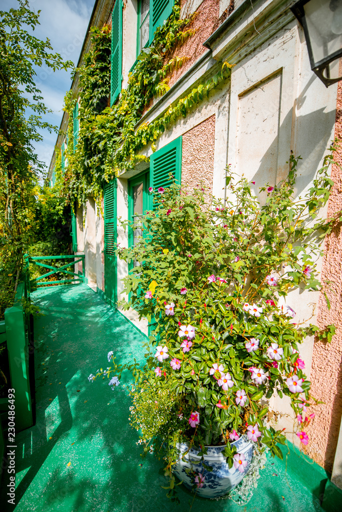 House and garden of Claud Monet, famous french impressionist painter in Giverny town in France