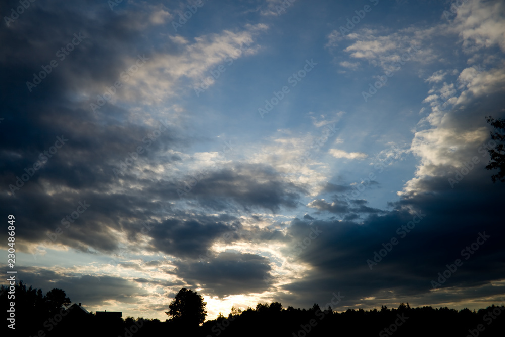 Fototapeta premium dramatic sky with clouds