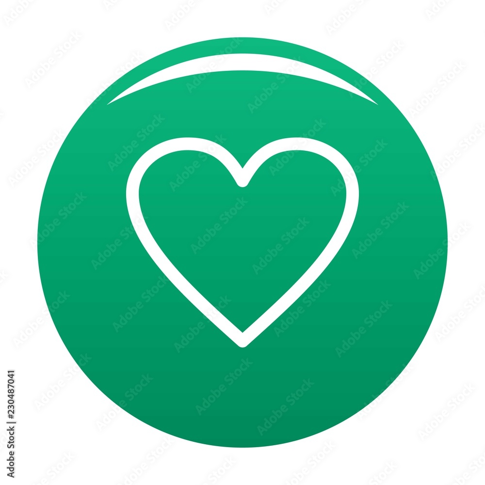 Ardent heart icon. Simple illustration of ardent heart vector icon for any design green Ardent heart icon. Simple illustration of ardent heart vector icon for any design green