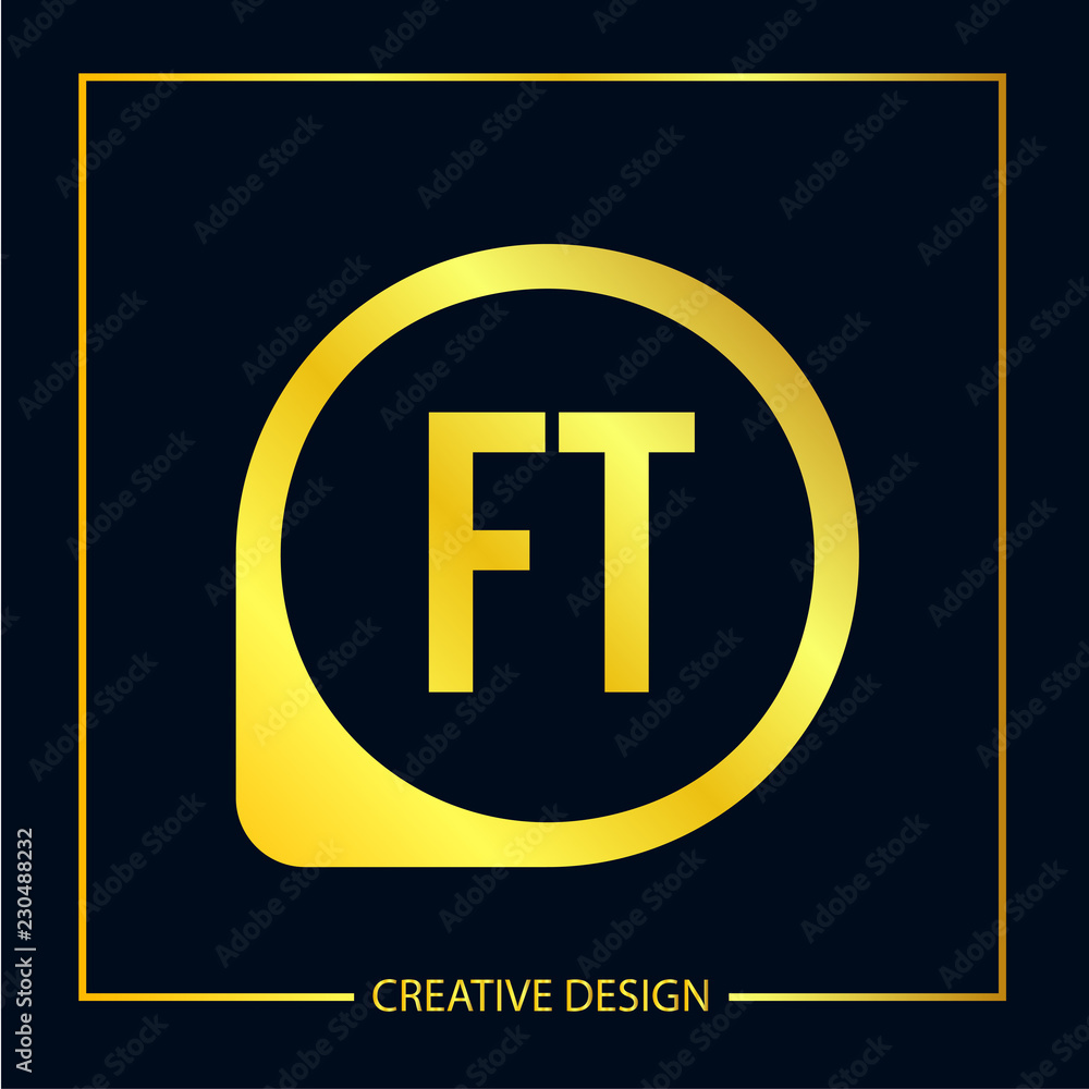 Obraz premium Initial FT Letter Logo Template Design