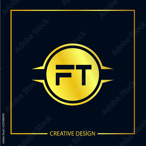 Initial FT Letter Logo Template Design