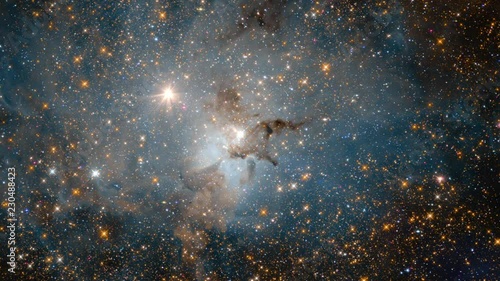 Galaxy 044: Traveling through star fields in space to a distant galaxy.