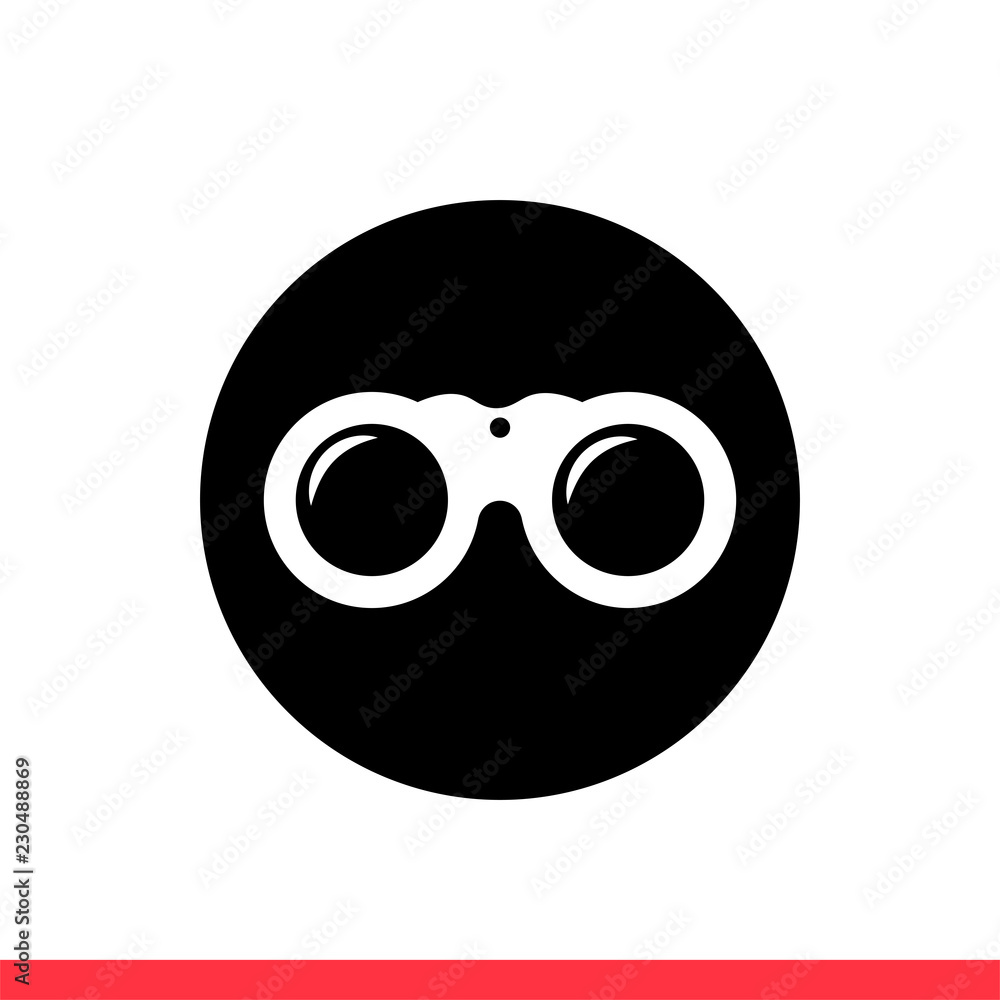 Binoculars vector icon, Modern flat sign isolated on white background Binoculars vector icon, Modern flat sign isolated on white background
