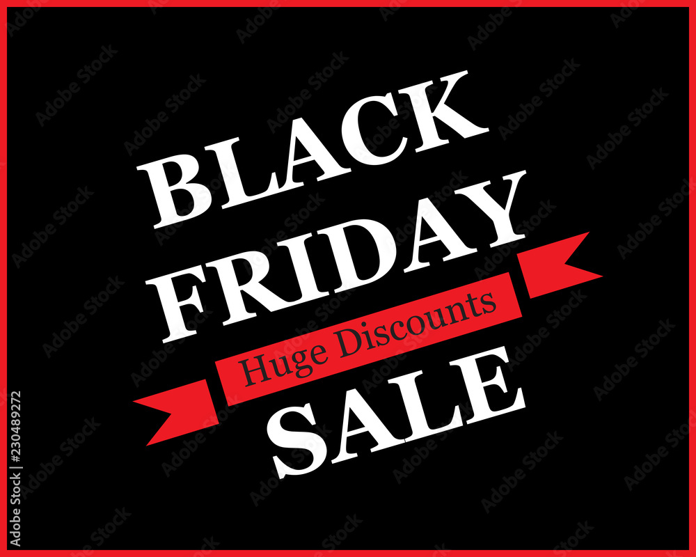Black Friday-Huge Discounts Ribbon