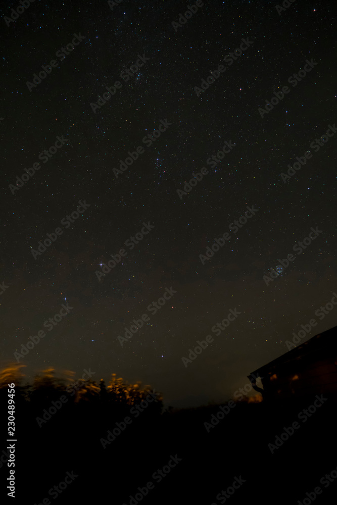 Naklejka premium Gwiaździste niebo nad Darß z Drogą Mleczną