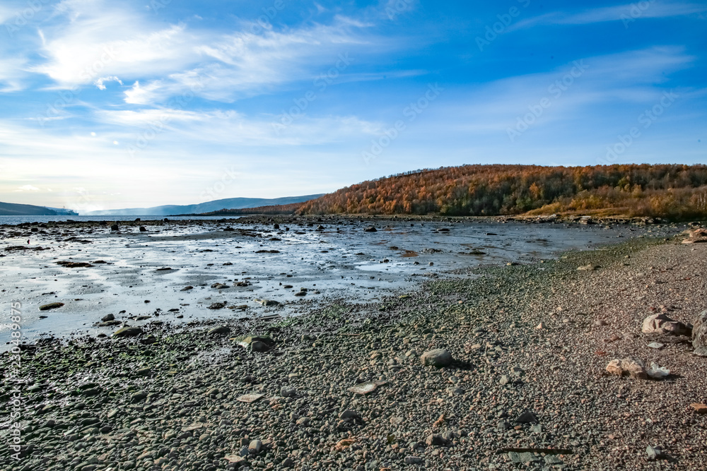 Russian North. Kola bay. Autumn in Arctic. Russian North. Kola bay. Autumn in Arctic.