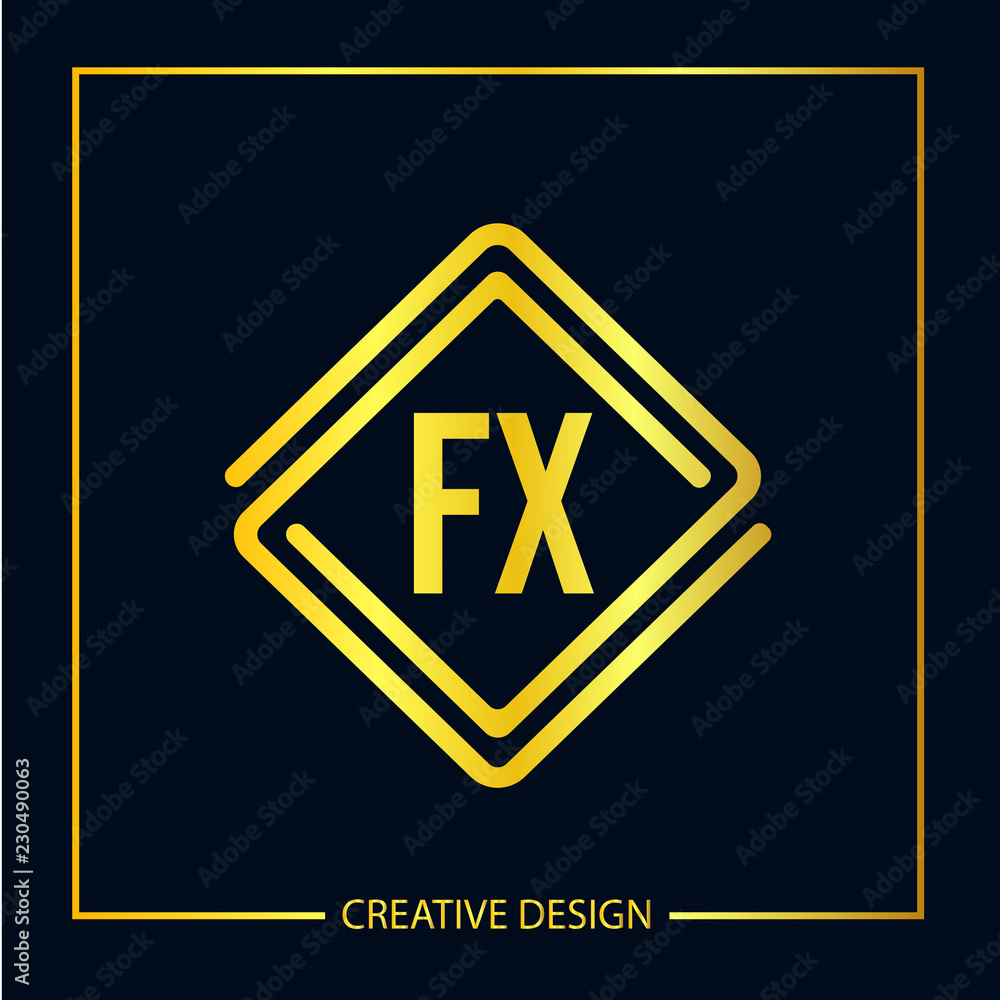 Initial FX Letter Logo Template Design Initial FX Letter Logo Template Design