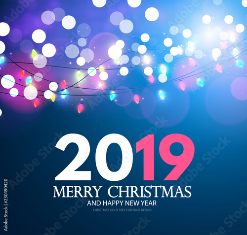 Happy Hew 2019 Year! Fileworks, Lights and Bokeh Effect.