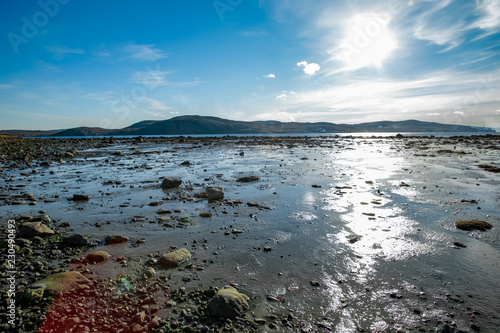 Russian North. Kola bay. Autumn in Arctic.