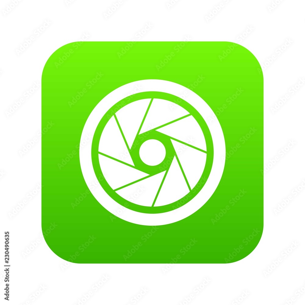 Small objective icon digital green for any design isolated on white vector illustration Small objective icon digital green for any design isolated on white vector illustration