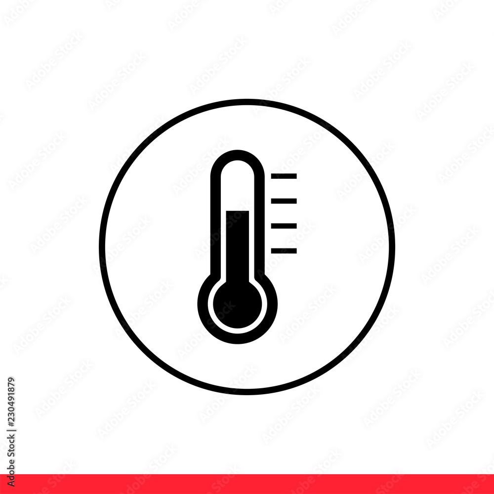 Thermometer vector icon Thermometer vector icon