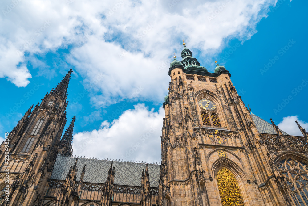 St. Vitus Cathedral in Prague in a beautiful summer day