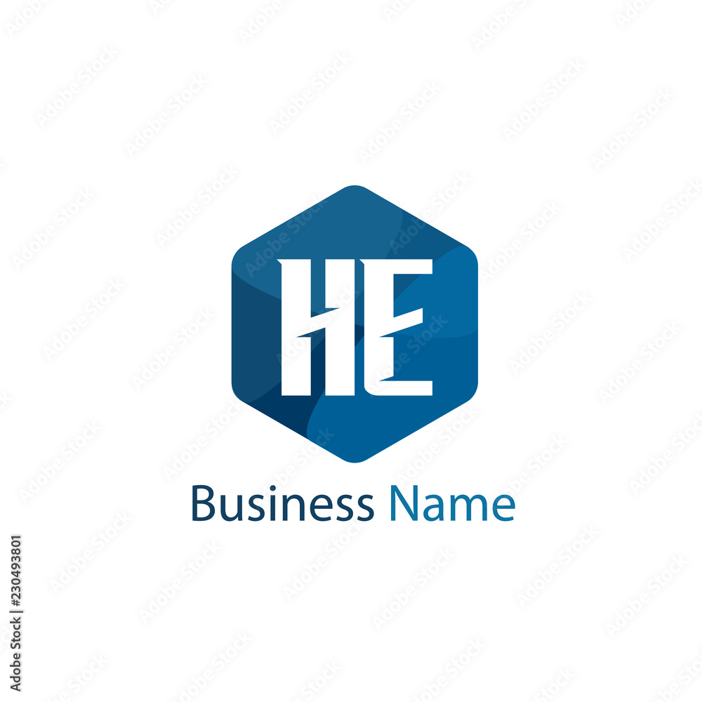 Initial Letter HE Logo Template Design Initial Letter HE Logo Template Design