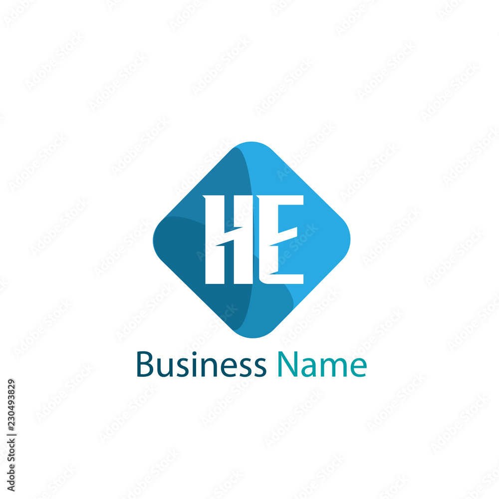 Initial Letter HE Logo Template Design Initial Letter HE Logo Template Design