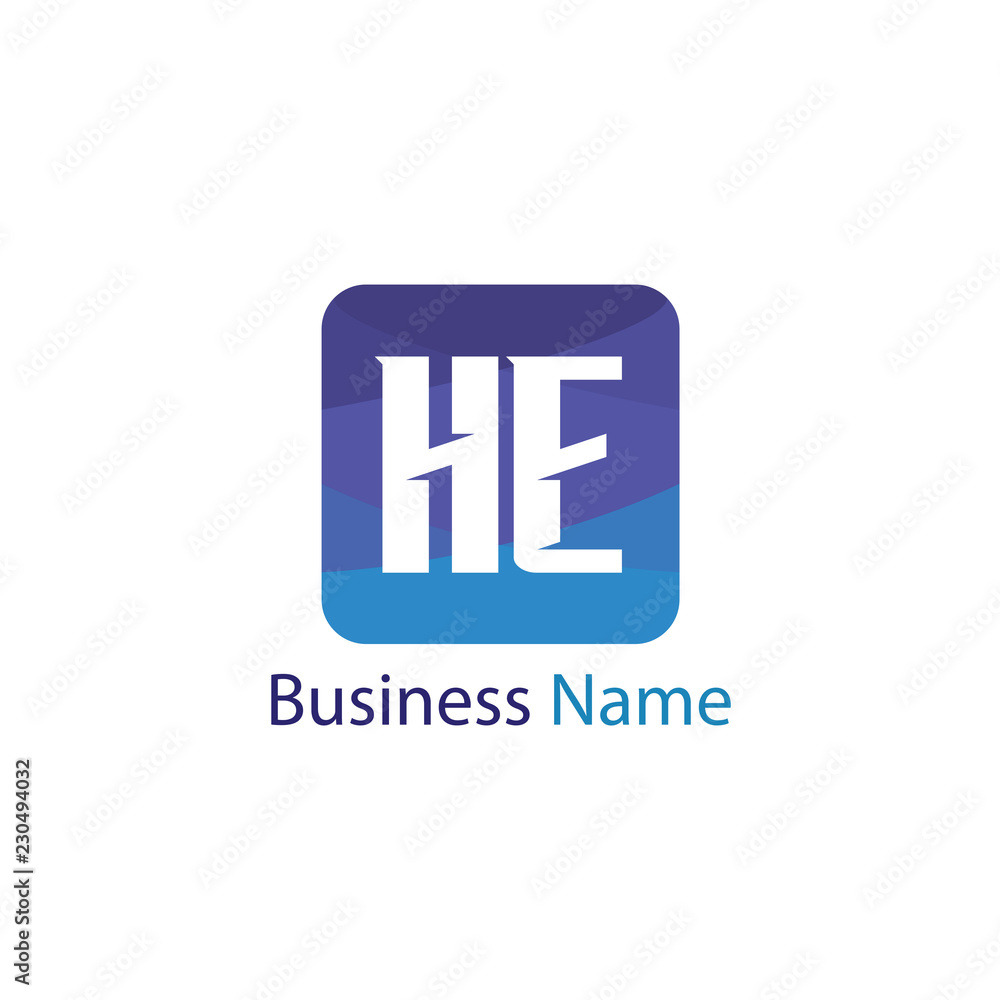 Initial Letter HE Logo Template Design Initial Letter HE Logo Template Design