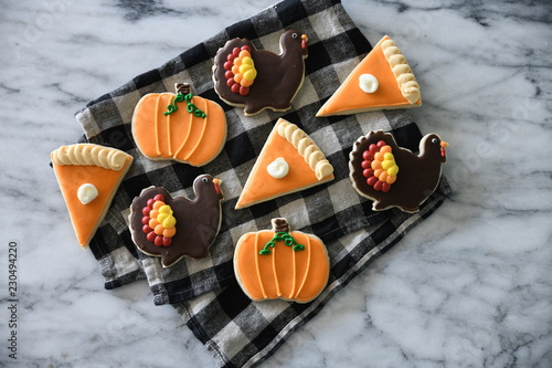 Thanksgiving themed cookies