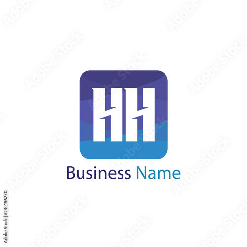 Initial Letter HH Logo Template Design