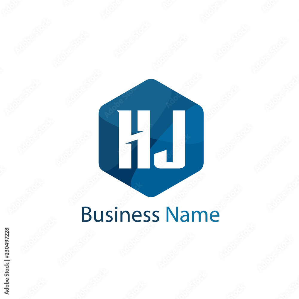 Initial Letter HJ Logo Template Design Initial Letter HJ Logo Template Design