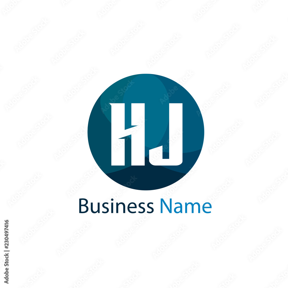 Initial Letter HJ Logo Template Design Initial Letter HJ Logo Template Design