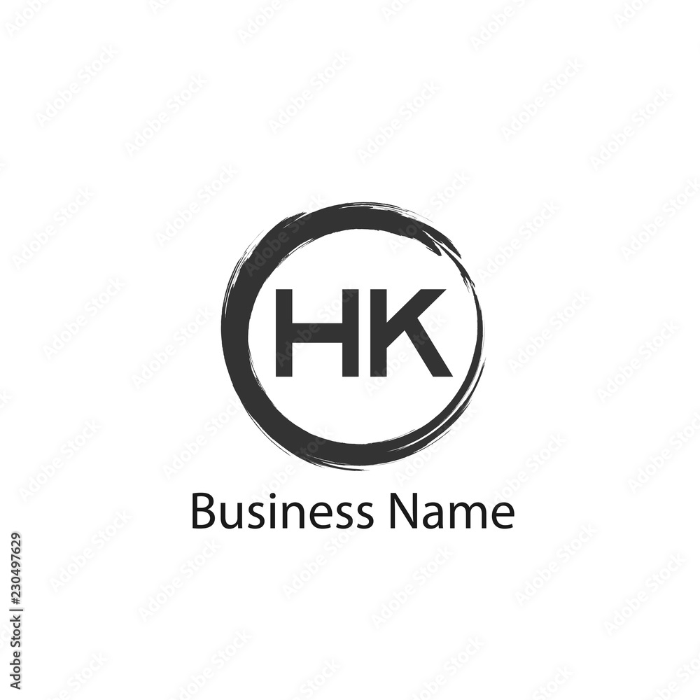 Initial Letter HK Logo Template Design Initial Letter HK Logo Template Design