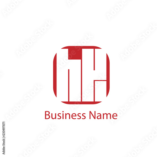 Initial Letter HK Logo Template Design