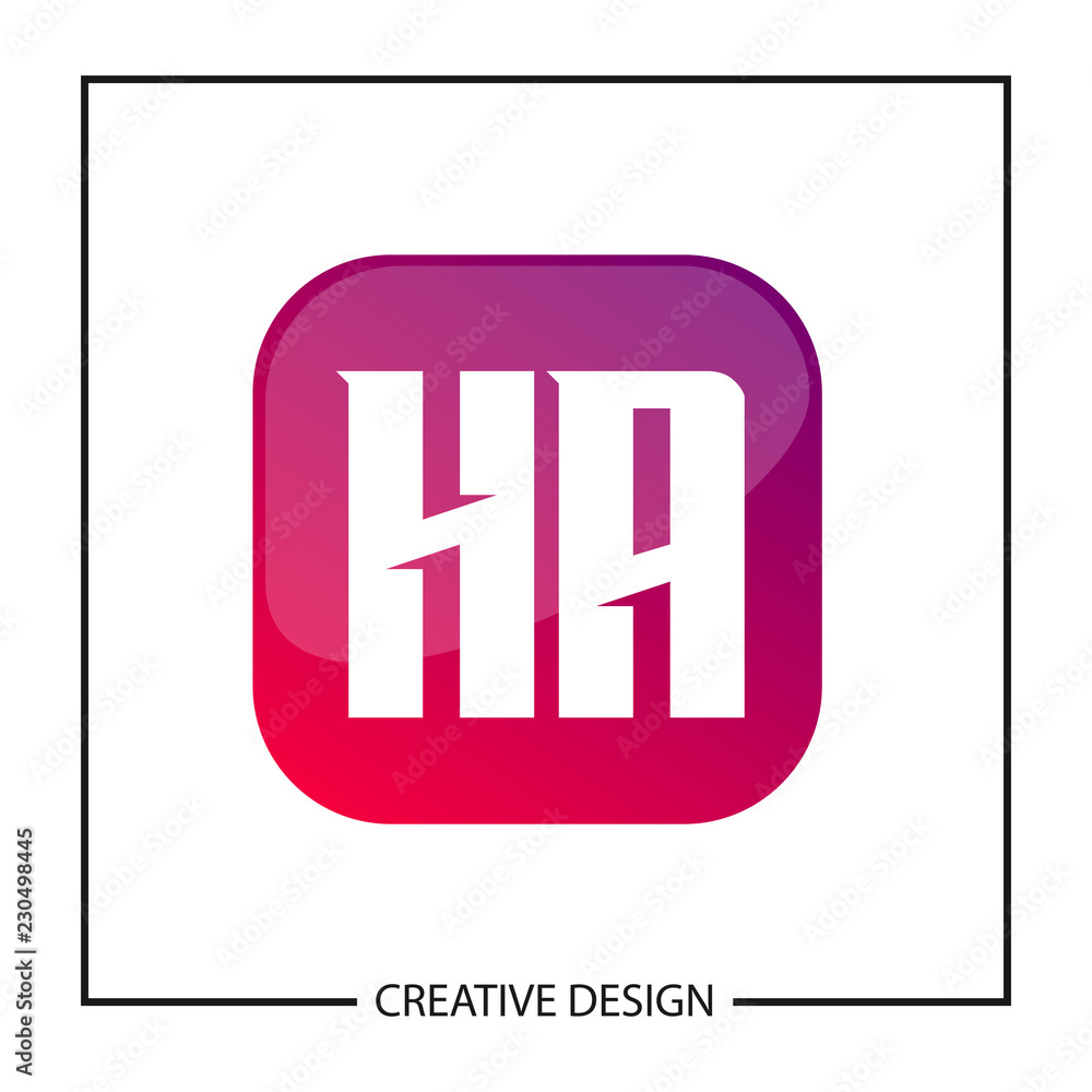 Initial Letter HA Logo Template Design Initial Letter HA Logo Template Design