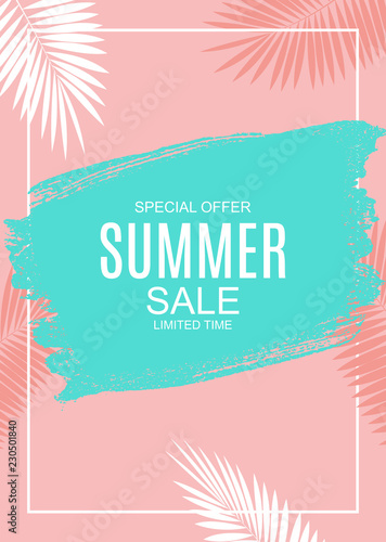 Summer Sale concept Background. Vector Illustration