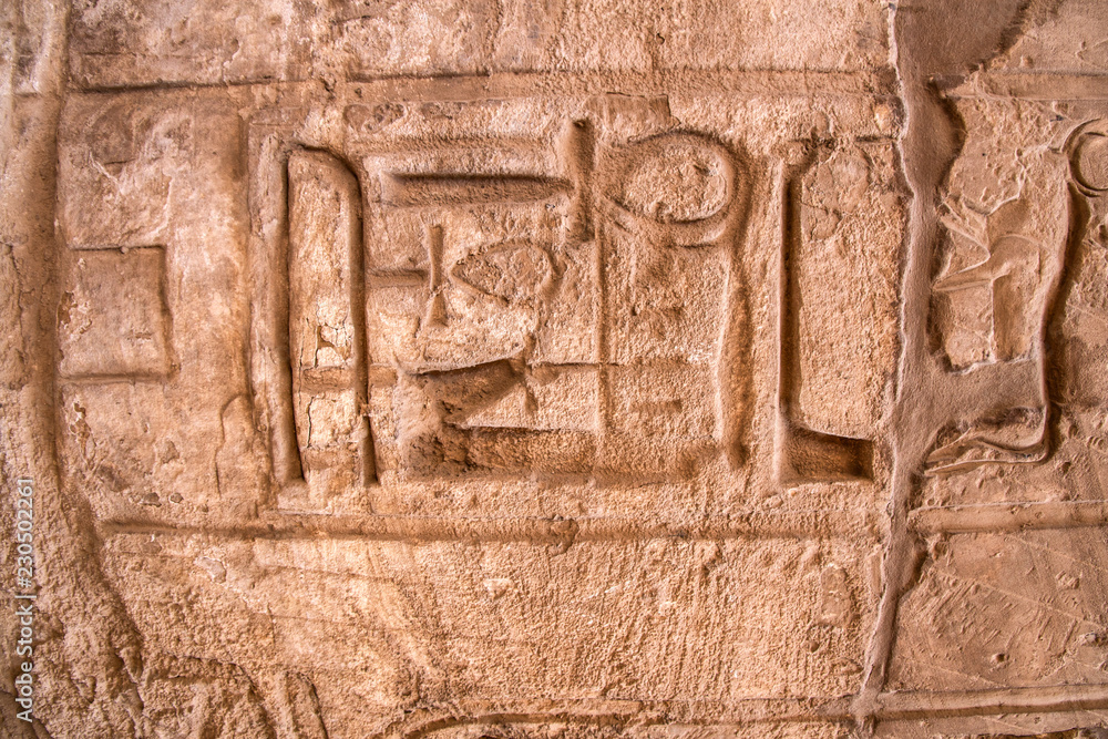 Obraz premium hieroglyphics on wall