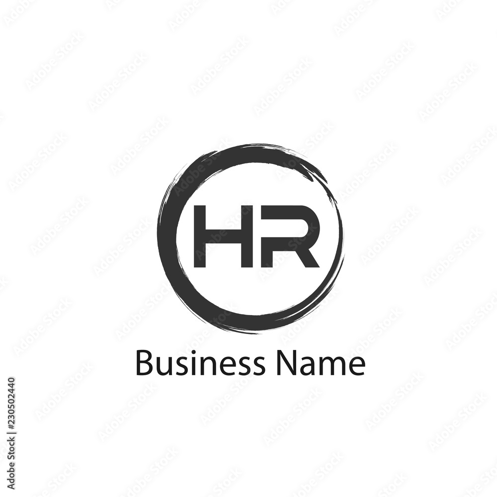 Initial Letter HR Logo Template Design Initial Letter HR Logo Template Design