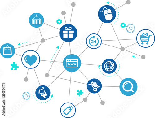 e-commerce / online shopping / internet purchases concept – vector illustration