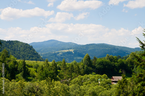 Landscape of Pieniny mountains