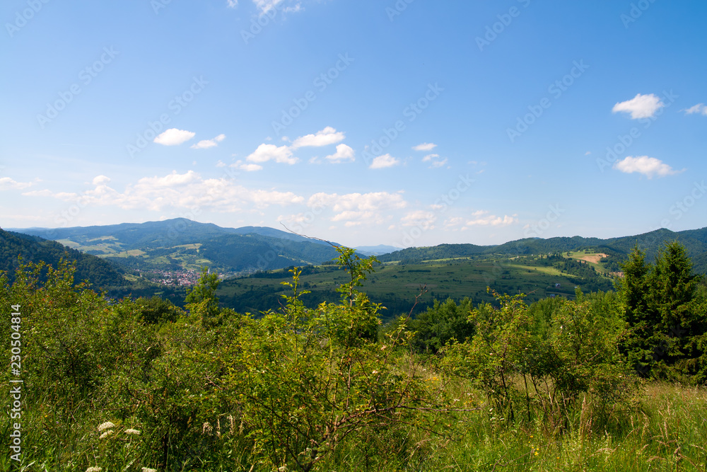 Landscape of Pieniny mountains
