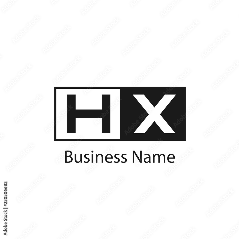 Initial Letter HX Logo Template Design Initial Letter HX Logo Template Design