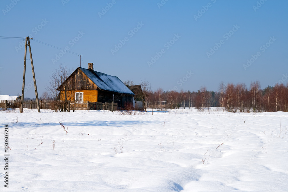 Winter in countryside
