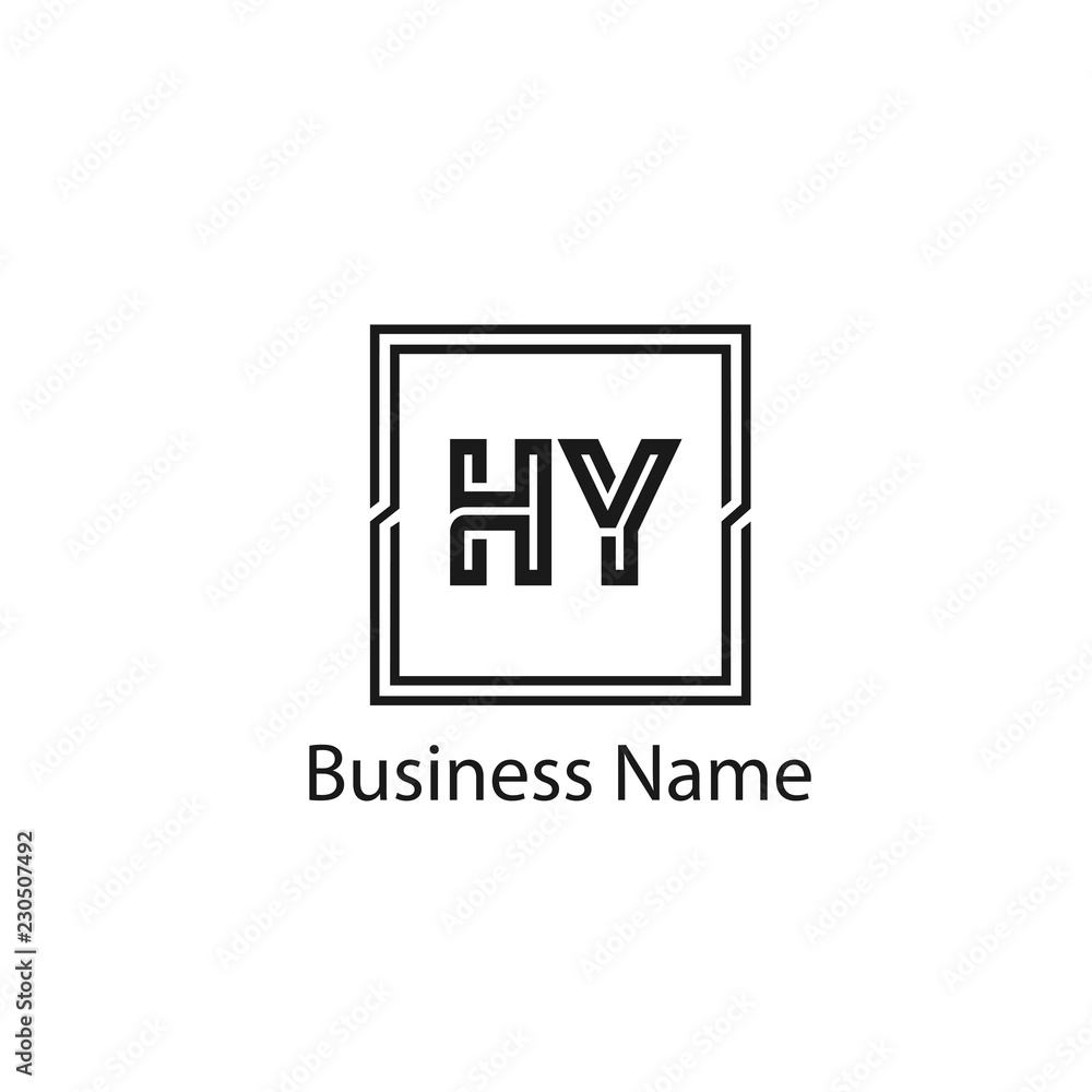 Initial Letter HY Logo Template Design Initial Letter HY Logo Template Design