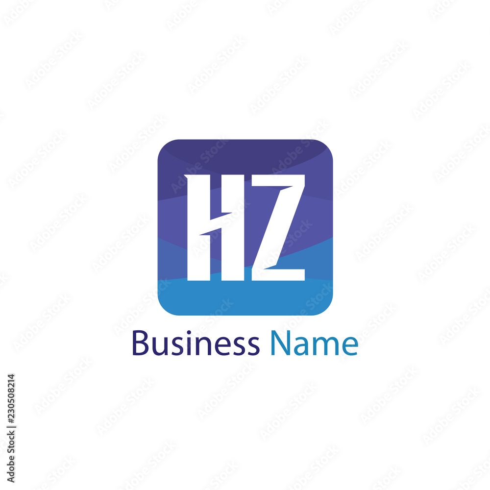Initial Letter HZ Logo Template Design Initial Letter HZ Logo Template Design