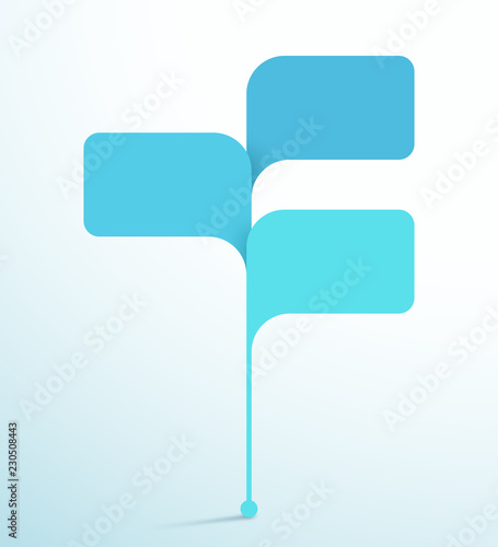 3 Speech Bubble Shapes Vector 3d Infographic Template